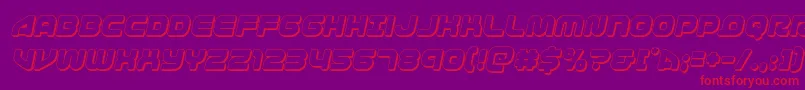 1stenterprises3Dital Font – Red Fonts on Purple Background