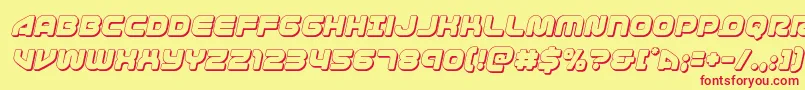 1stenterprises3Dital Font – Red Fonts on Yellow Background