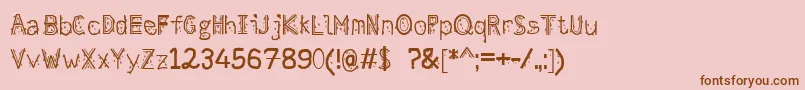 5.Melting Font – Brown Fonts on Pink Background