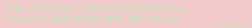 5.Melting Font – Green Fonts on Pink Background