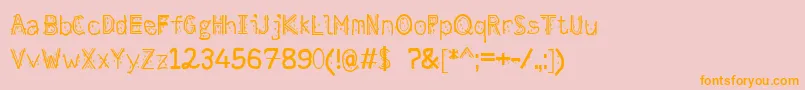 5.Melting Font – Orange Fonts on Pink Background