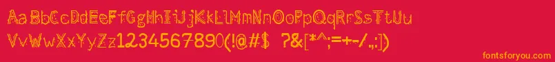 5.Melting Font – Orange Fonts on Red Background