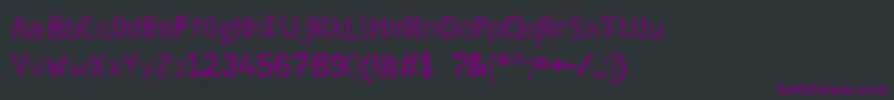 フォント5.Melting – 黒い背景に紫のフォント