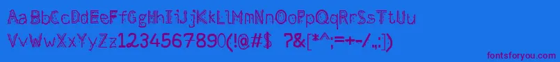 5.Melting Font – Purple Fonts on Blue Background