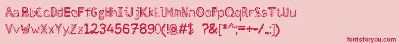 5.Melting Font – Red Fonts on Pink Background