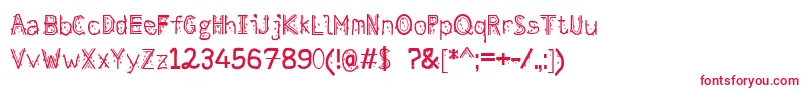 5.Melting Font – Red Fonts on White Background