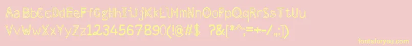 5.Melting Font – Yellow Fonts on Pink Background