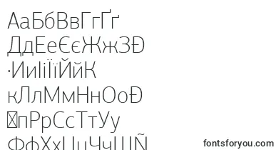PfagorasansproThin font – ukrainian Fonts