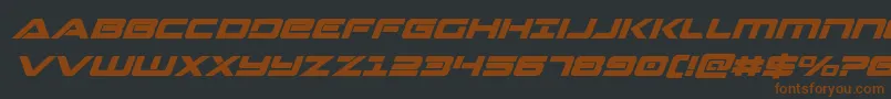 Strikelordsuperital Font – Brown Fonts on Black Background