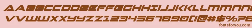 Strikelordsuperital Font – Brown Fonts on Pink Background