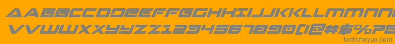 フォントStrikelordsuperital – オレンジの背景に灰色の文字