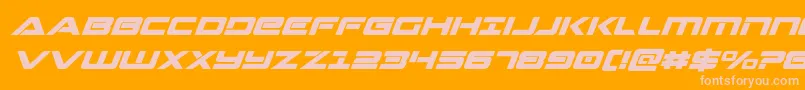 Strikelordsuperital Font – Pink Fonts on Orange Background