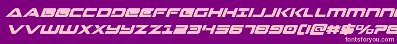 Strikelordsuperital Font – Pink Fonts on Purple Background