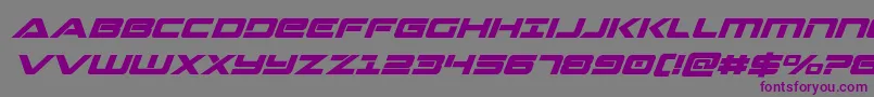 Strikelordsuperital-Schriftart – Violette Schriften auf grauem Hintergrund