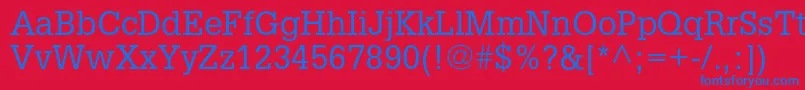 Aggloriac Font – Blue Fonts on Red Background