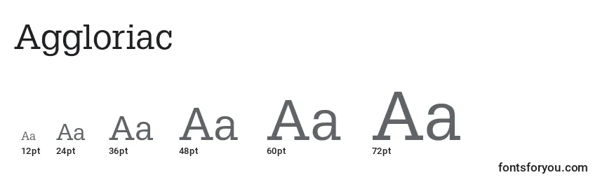 Размеры шрифта Aggloriac