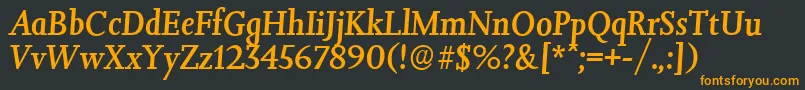 JessicaserialMediumItalic Font – Orange Fonts on Black Background