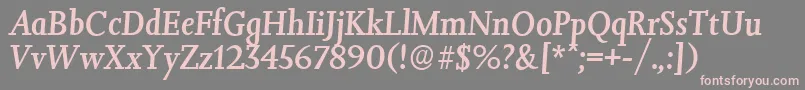 JessicaserialMediumItalic Font – Pink Fonts on Gray Background