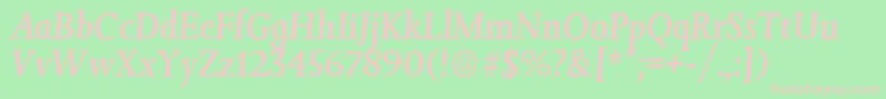 JessicaserialMediumItalic Font – Pink Fonts on Green Background