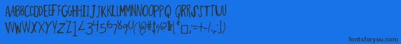 ThinMinty Font – Black Fonts on Blue Background