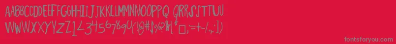 ThinMinty-Schriftart – Graue Schriften auf rotem Hintergrund