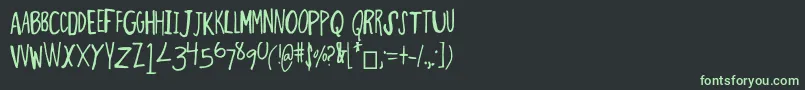 フォントThinMinty – 黒い背景に緑の文字