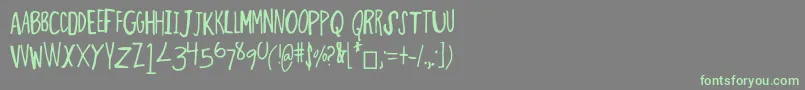 ThinMinty-Schriftart – Grüne Schriften auf grauem Hintergrund