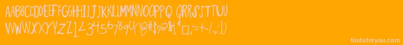 ThinMinty Font – Pink Fonts on Orange Background