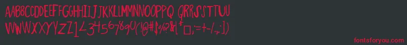 ThinMinty Font – Red Fonts on Black Background