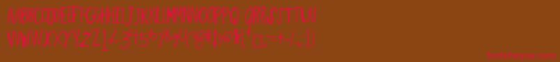 ThinMinty Font – Red Fonts on Brown Background