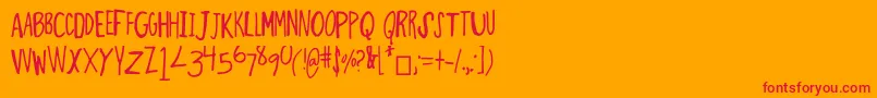 ThinMinty Font – Red Fonts on Orange Background