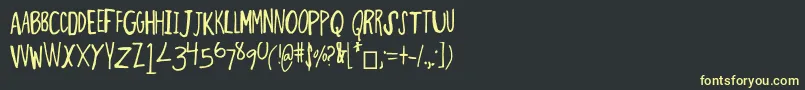 ThinMinty Font – Yellow Fonts on Black Background