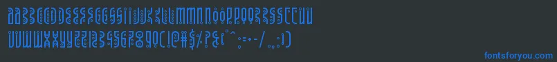 Undergroundrose Font – Blue Fonts on Black Background