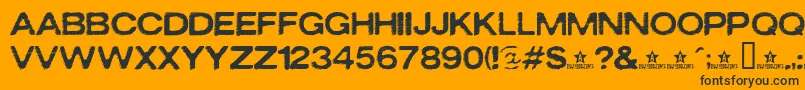Oxidisaster Font – Black Fonts on Orange Background