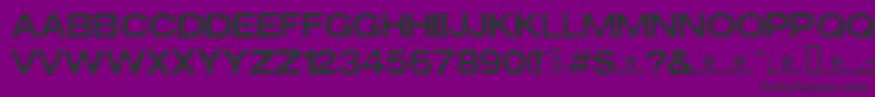 Czcionka Oxidisaster – czarne czcionki na fioletowym tle