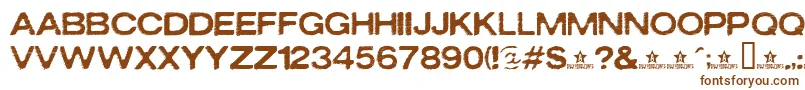 Oxidisaster Font – Brown Fonts on White Background