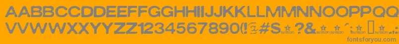 Oxidisaster Font – Gray Fonts on Orange Background