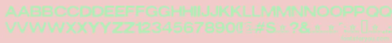 Oxidisaster Font – Green Fonts on Pink Background