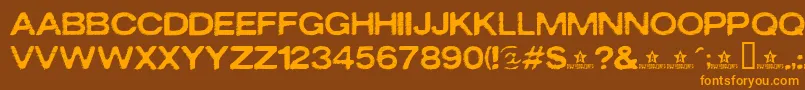 Oxidisaster Font – Orange Fonts on Brown Background