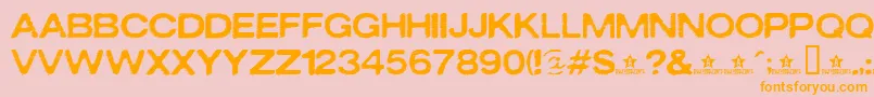 Oxidisaster Font – Orange Fonts on Pink Background