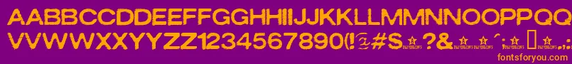 Oxidisaster Font – Orange Fonts on Purple Background