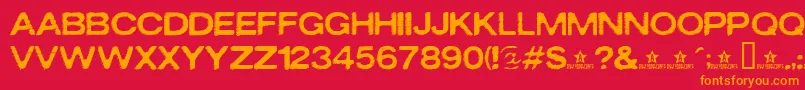 Oxidisaster Font – Orange Fonts on Red Background