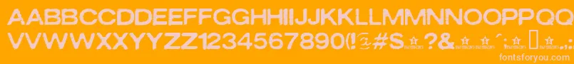 Oxidisaster Font – Pink Fonts on Orange Background