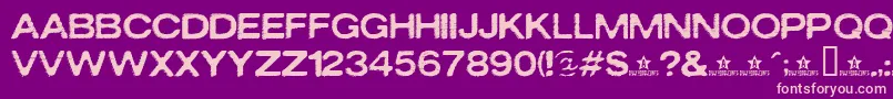 Oxidisaster Font – Pink Fonts on Purple Background