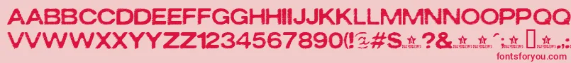 Oxidisaster Font – Red Fonts on Pink Background