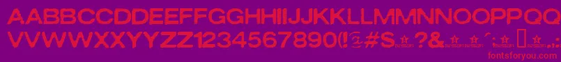 Oxidisaster Font – Red Fonts on Purple Background