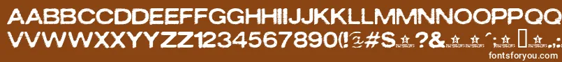 Oxidisaster Font – White Fonts on Brown Background