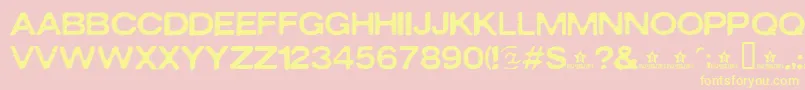 Oxidisaster Font – Yellow Fonts on Pink Background