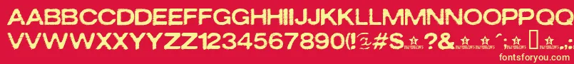 Oxidisaster Font – Yellow Fonts on Red Background