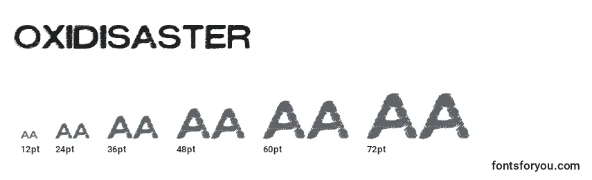Oxidisaster Font Sizes